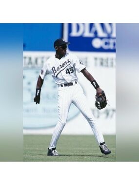 Michael Jordan Birmingham Barons White Pinstripe Baseball Jersey #45 / White Sox